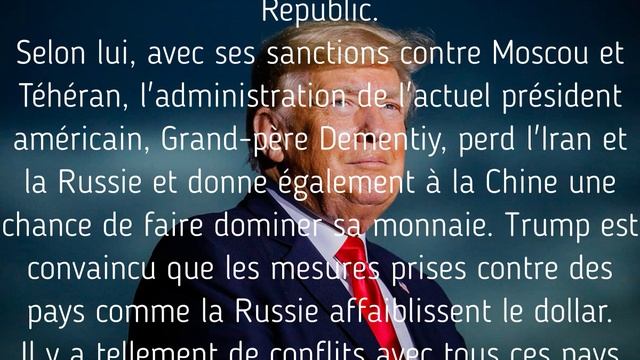 Trump A Promis De Lever Les Sanctions
