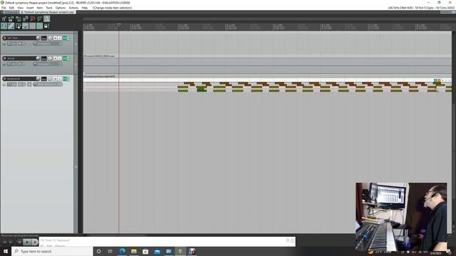 Reaper In-line MIDI Editor Piano Roll