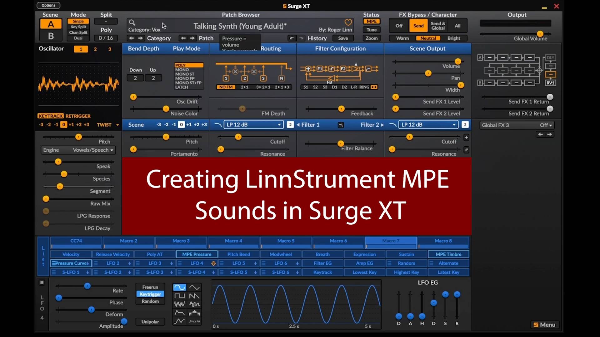 LinnStrument: Creating MPE Sounds in Surge XT