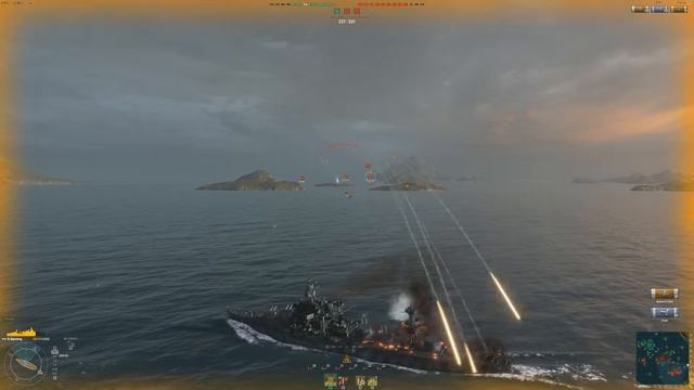 World of Warships - походы на линкоре #7 смотреть онлайн