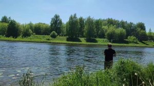 Рыбалка на реке Ить🌿ловим уклейку неизвестной удочкой🐟😳