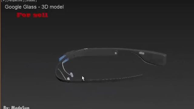 Google Glass 3d model смотреть онлайн