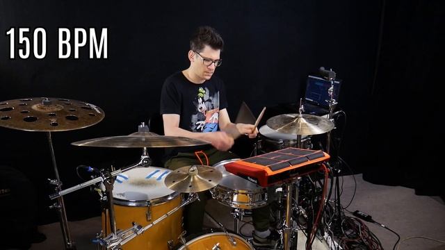 Trap drum loop 150 BPM // The Hybrid Drummer смотреть онлайн