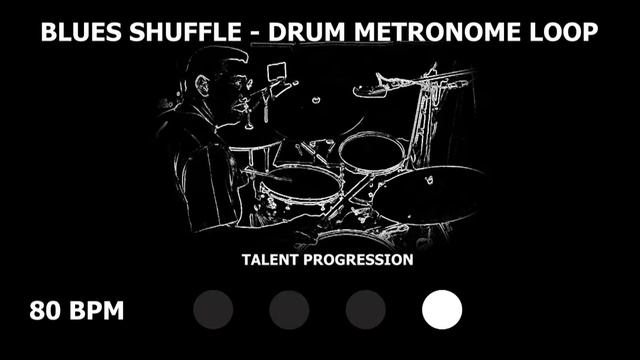 Blues Shuffle | Drum Metronome Loop | 80 BPM смотреть онлайн