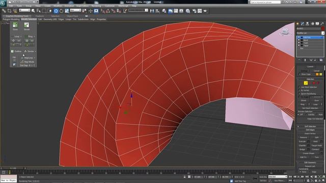 Autodesk 3ds max tutorial- Modeling - Edit Poly - Select Edge loop Edge Ring смотреть онлайн