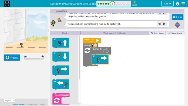 Drawing Gardens with Loops Lesson 9.6 Course B Code.org Tutorial with Answers смотреть онлайн