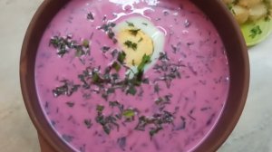 холодный суп со свеклой,просто и вкусно!