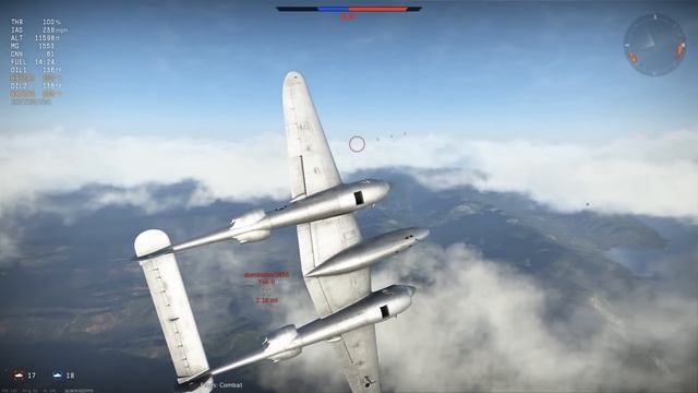 War Thunder - P-38J "Heartbroken" смотреть онлайн