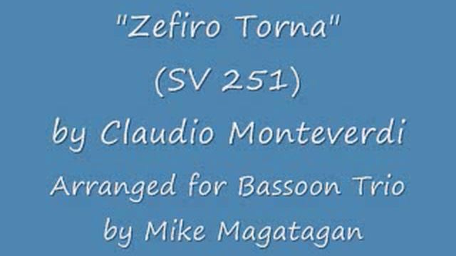 "Zefiro Torna" (SV 251) for Bassoon Trio смотреть онлайн