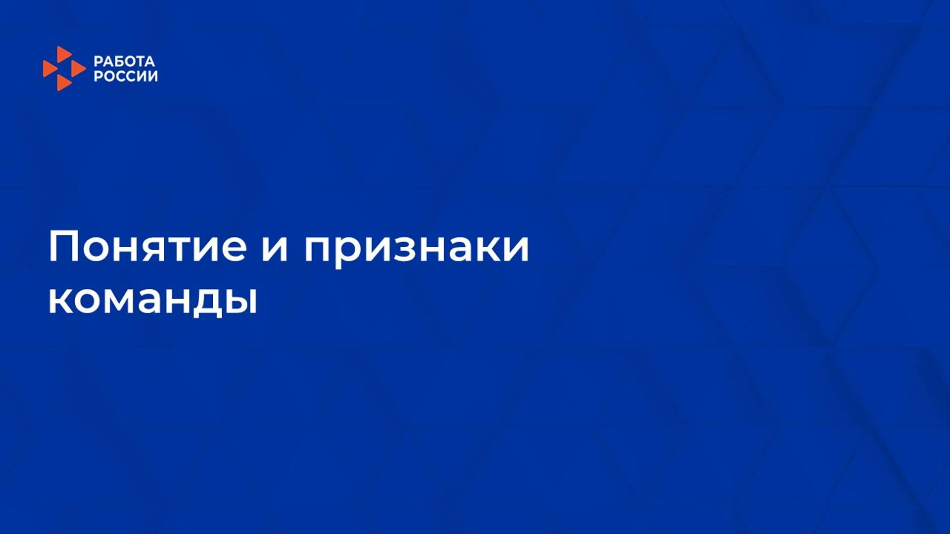 Лекция 1. Понятие и признаки команды смотреть онлайн