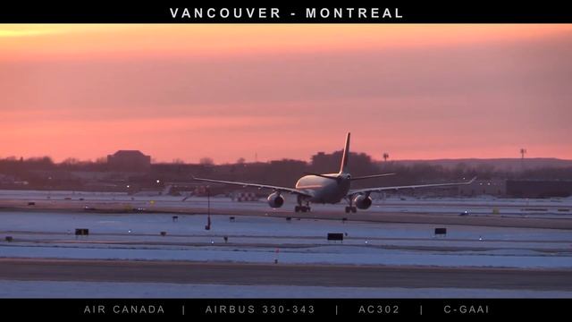 AIRBUS A330-343 DUSK LANDING VANCOUVER - MONTREAL AC302 смотреть онлайн