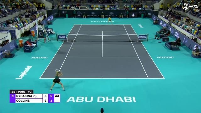 Elena Rybakina Vs. Danielle Collins | 2024 Abu Dhabi Round Of 16 | WTA Match Highlights