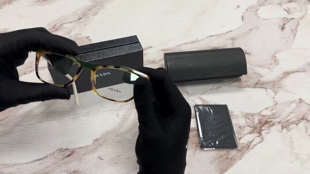 Prada Eyeglasses Model-VPR10V Color-321/1O1 Medium Havana/Green/White смотреть онлайн