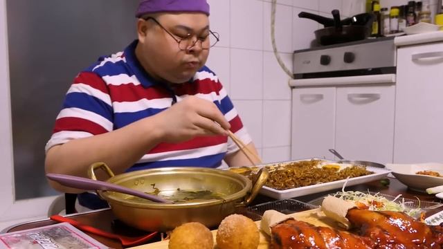 고아재!이번 설날엔 단촐하게..│짜장라면 & 로스핀 닭다리치킨 먹방 Mukbang Eatingshow [Black Bean Ramen,Spicy Chicken Drumsticks