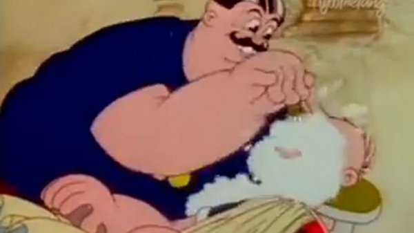 A clean shaven man - Popeye ✔