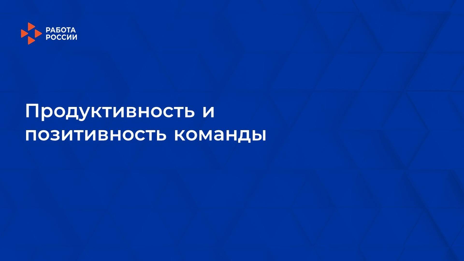 Лекция 4. Продуктивность и позитивность команды смотреть онлайн