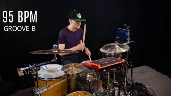 Hip hop drum loop 95 BPM // The Hybrid Drummer