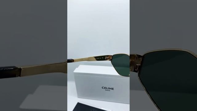 Солнцезащитные очки CELINE CL 4S254 6021A (золото оправа и зеленые линзы)#celine #summer #sunglasse смотреть онлайн