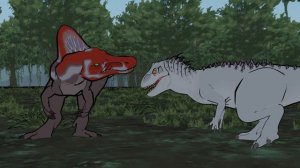Spinosaurus vs Indominus Rex | Jurassic World Animation