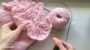 Платье детское вязаное  на девочку 1-2 года часть 2