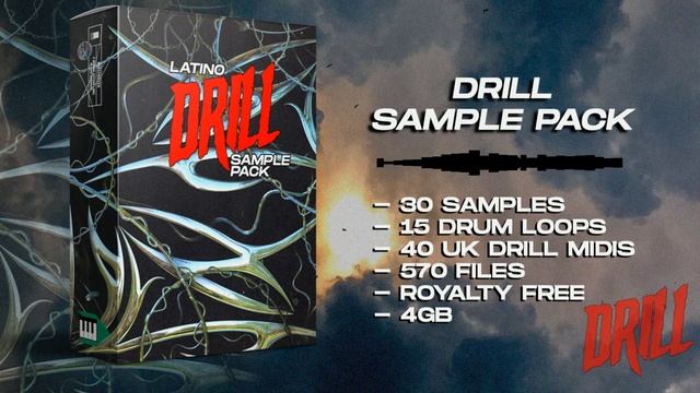 DRILL Sample Pack | 30 Samples + Stems | Drum Loops & UK DRILL Midis BONUS
