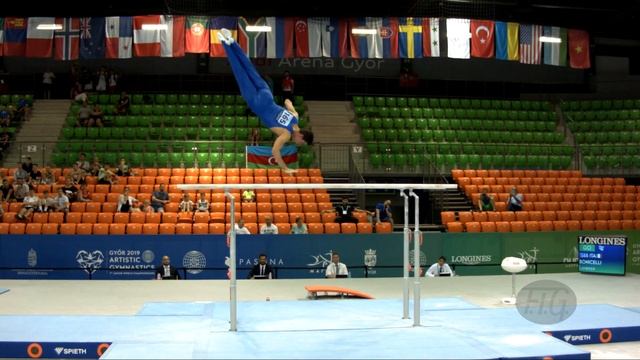 BONICELLI Lorenzo (ITA) - 2019 Artistic Junior Worlds, Gyor (HUN) - Qualifications Parallel Bars смотреть онлайн