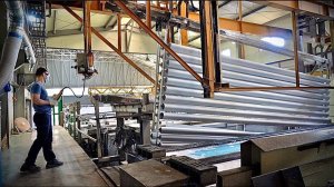 Завод по массовому производству алюминиевых профилей в Корее.