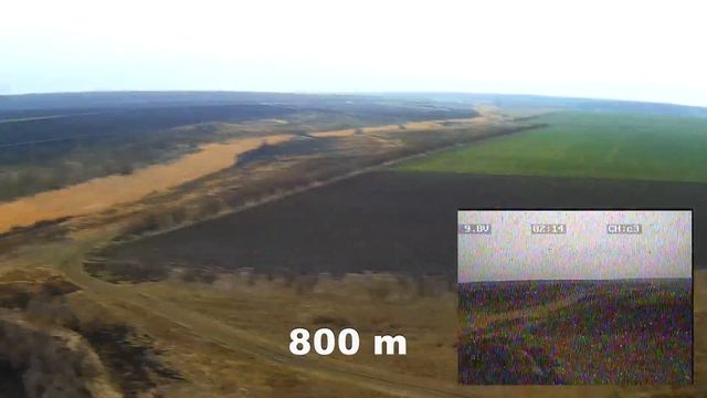 800m Range Test Skyzone SKY02S V3 40CH 3D FPV Goggles + Eachine Racer 250  Banggood
