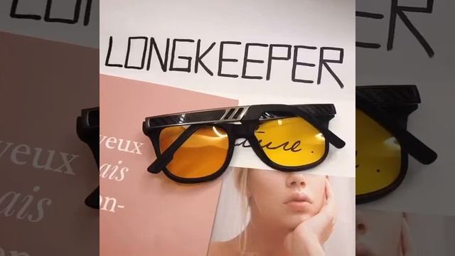 Long Keeper New Night Vision Driving Sunglasses Men Retro Square Yellow Lens Goggles Anti UV Shades смотреть онлайн