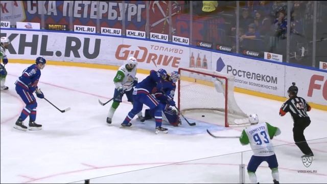 Первый гол Хмелевски в КХЛ/Sasha Chmelevski First KHL Goal