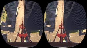 3D VR 360 Американские горки красный уровень опасности.