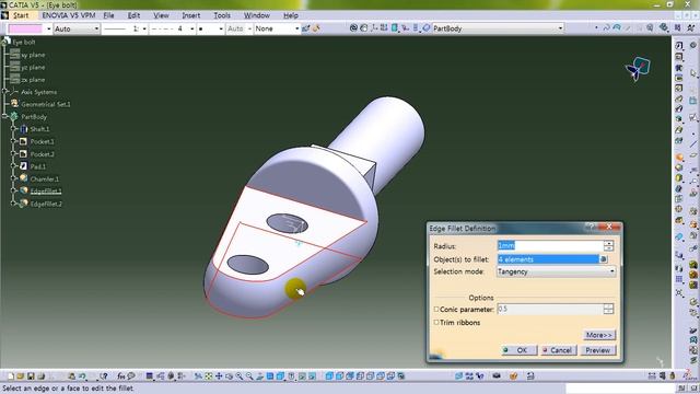 Ramsbottom Safety Valve | 07 Eye bolt | 08 Washer | Catia V5 смотреть онлайн