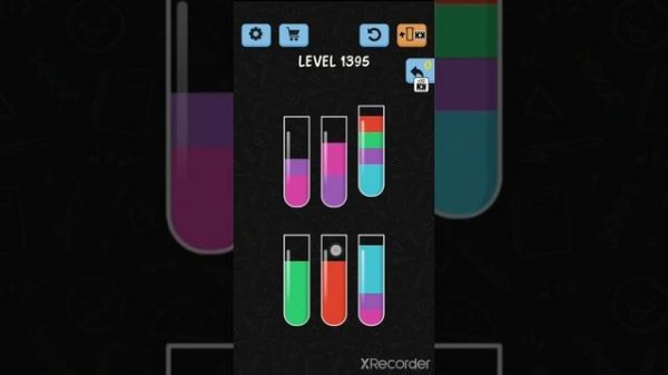 solve and solution water color sort game level 1395