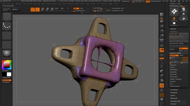 Уроки по ZBrush 4R7. Занятие 12. ZModeler смотреть онлайн