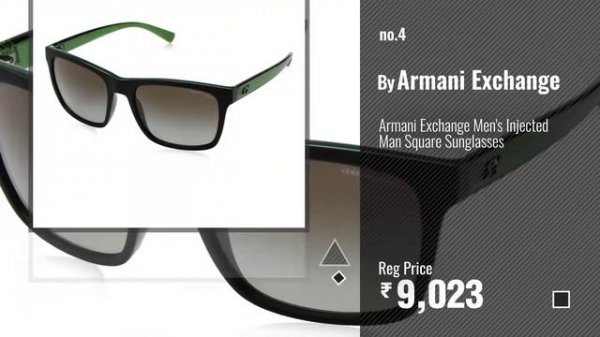 Top 10 Armani Exchange Sunglasses [2018]: Armani Exchange AX 4016 Unisex Sunglasses Black / Transp.