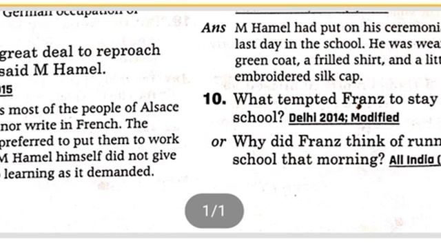 #The Last lesson# Ch 1# important Question Answer# Flamingo# English Core class# Part 1# смотреть онлайн
