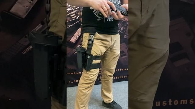 Набедренная кобура для пистолета SIG P226 со страховочной скобой