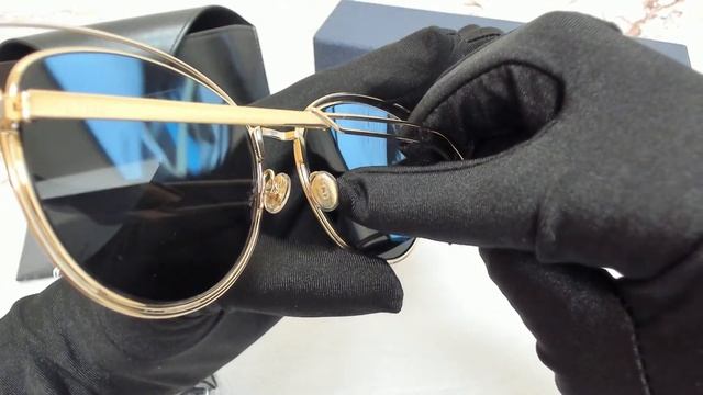 Christian Dior Sunglasses Model- Diorsideral2 Color-000/UE Rose Gold/Gold Logo