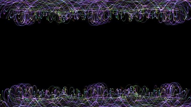 4K Fractal Waves Borders - Motion Background For Video Editors