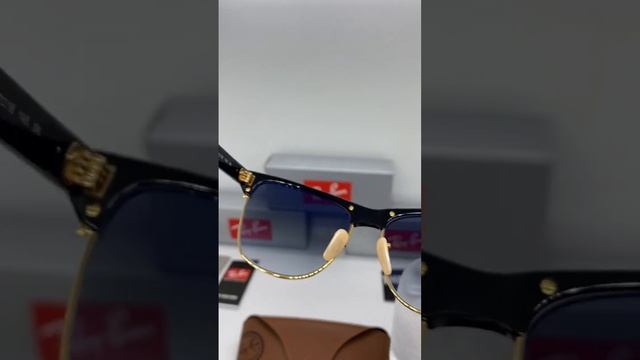 Солнцезащитные очки Ray Ban Clubmaster RB 4175 877/M3 (черная оправа с золотом/линзы серый градиент смотреть онлайн