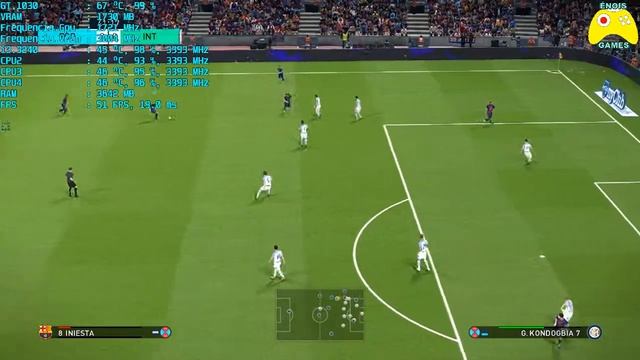 Teste Pes 2018 Demo Gt 1030 + i3 3240 смотреть онлайн