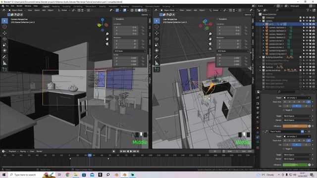 73 - Animating The Camera Part 2. CREATING A MODERN HOUSE in Blender смотреть онлайн