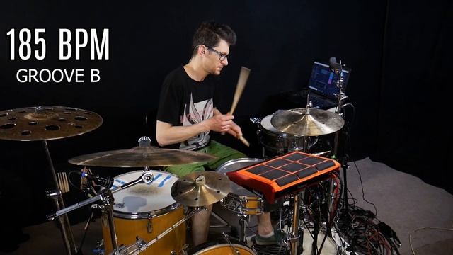 Drum & Bass Drum Loop 185 BPM // The Hybrid Drummer