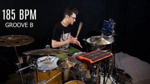 Drum & bass drum loop 185 BPM // The Hybrid Drummer