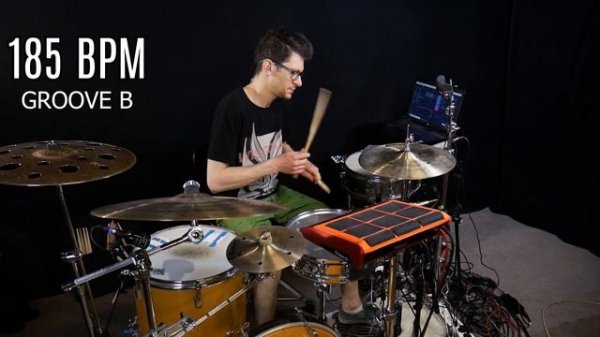 Drum & bass drum loop 185 BPM // The Hybrid Drummer