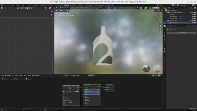 04 - 10 - Texturing, UV  mapping the Lamp
