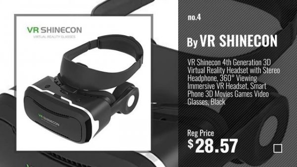 Top 5 SHINECON Virtual Reality Headsets [2018 VR Best Sellers]: Original VR shinecon 6.0 VR headset