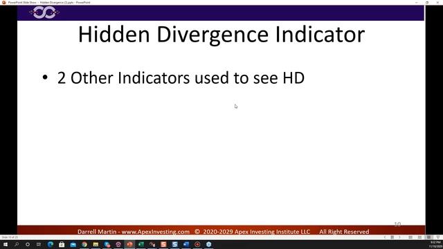 Hidden Divergence Webinar 11/10/20