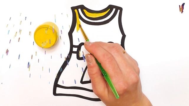 Как нарисовать платье - простой способ научится рисовать несложные картинки. Раскраски своими руками смотреть онлайн