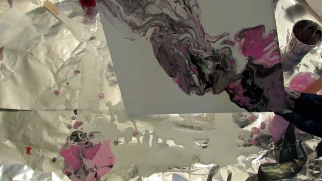 (15) FLIP AND DRAG in Pink and Gray! Acrylic Paint Pouring - Fluid Art смотреть онлайн